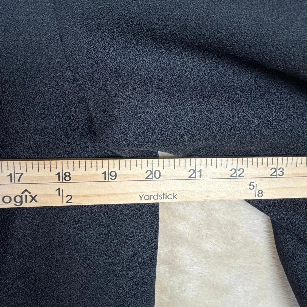 Eleanor P Brenner Vintage Black Wool Open Front‎ Blazer Jacket Women Size 6